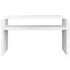 Marshall Textured White Linen Waterfall Edge 2 Tier Sofa Table