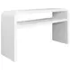 Marshall Textured White Linen Waterfall Edge 2 Tier Sofa Table