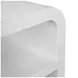 Marshall Textured White Linen Waterfall Edge 2 Tier Sofa Table