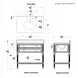 Martha Matte White Lacquer Carrera Marble Top Bath Vanity