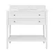 Martha Matte White Lacquer Carrera Marble Top Bath Vanity