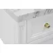 Martha Matte White Lacquer Carrera Marble Top Bath Vanity