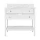 Martha Matte White Lacquer Carrera Marble Top Bath Vanity