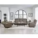 Caspian Smooth Latte Leather Zero Gravity Power Reclining Console Loveseat