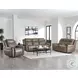 Caspian Smooth Latte Leather Zero Gravity Power Reclining Console Loveseat