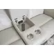 Caspian Whisper Ivory Zero Gravity Power Reclining Console Loveseat with Power Headrest