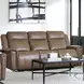 Caspian Smooth Latte Leather Zero Gravity Power Reclining Living Room Set