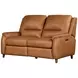 Austin Caramel Cream Leather 64" Power Reclining Loveseat