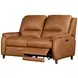 Austin Caramel Cream Leather 64" Power Reclining Loveseat