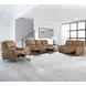 Austin Caramel Cream Leather 64" Power Reclining Loveseat