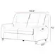 Austin Caramel Cream Leather 64" Power Reclining Loveseat