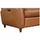 Austin Caramel Cream Leather 86" Power Reclining Sofa