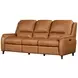 Austin Caramel Cream Leather 86" Power Reclining Sofa