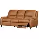 Austin Caramel Cream Leather 86" Power Reclining Sofa