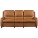 Austin Caramel Cream Leather 86" Power Reclining Sofa