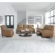 Austin Caramel Cream Leather 86" Power Reclining Sofa