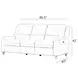 Austin Caramel Cream Leather 86" Power Reclining Sofa