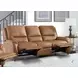 Avenleigh Caramel Cream Leather Power Reclining Sofa