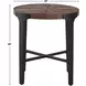 Chevron Brown Round End Table