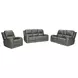 Belmont Autumn Fog Leather Zero Gravity Power Reclining with  USB Charging Living Room Set