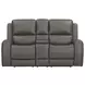 Belmont Autumn Fog Leather 77" Zero Gravity Power Reclining Loveseat with USB Charging