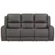 Belmont Autumn Fog Leather Zero Gravity Power Reclining with  USB Charging Living Room Set