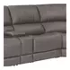 Alpine Autumn Fog Leather 7 Piece Zero Gravity Modular Power Reclining Sectional with USB Charging
