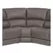 Belmont Autumn Fog Leather 7 Piece Zero Gravity Modular Power Reclining Sectional with USB Charging