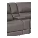 Alpine Autumn Fog Leather 7 Piece Zero Gravity Modular Power Reclining Sectional with USB Charging