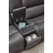 Belmont Autumn Fog Leather 7 Piece Zero Gravity Modular Power Reclining Sectional with USB Charging