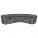 Belmont Autumn Fog Leather 6 Piece Zero Gravity Modular Power Reclining Sectional with USB Charging