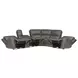 Belmont Autumn Fog Leather 6 Piece Zero Gravity Modular Power Reclining Sectional with USB Charging