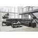 Belmont Autumn Fog Leather 6 Piece Zero Gravity Modular Power Reclining Sectional with USB Charging