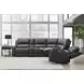 Belmont Autumn Fog Leather 6 Piece Zero Gravity Modular Power Reclining Sectional with USB Charging