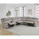 Blake Desert Taupe 6 Piece Performance Fabric Modular Reclining Sectional