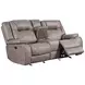 Blake Desert Taupe Performance Fabric 78" Reclining Console Loveseat