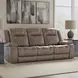 Blake Desert Taupe Performance Fabric 88" Reclining Sofa