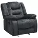 Bolton Misty Storm Performance Fabric Glider Recliner
