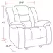 Bolton Misty Storm Performance Fabric Glider Recliner