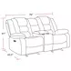 Bolton Misty Storm Performance Fabric 75" Reclining Console Loveseat