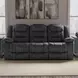 Bolton Misty Storm Performance Fabric Dual Reclining 83" Sofa