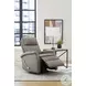 Brindleton Graphite Leather Swivel Glider Recliner