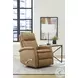 Brindleton Russet Leather Swivel Glider Recliner