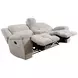 Buster Opal Taupe 86" Reclining Console Loveseat