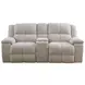 Buster Opal Taupe 86" Reclining Console Loveseat