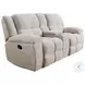 Buster Opal Taupe Reclining Console Loveseat