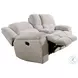 Buster Opal Taupe Reclining Console Loveseat
