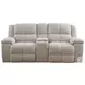 Buster Opal Taupe Reclining Console Loveseat