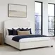 Elowen Rosemont Alabaster and Espresso Queen Upholstered Panel Bed