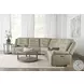 Briarwood Tahoe Fog 6 Piece Performance Fabric Modular Power Reclining Sectional with Power Headrests